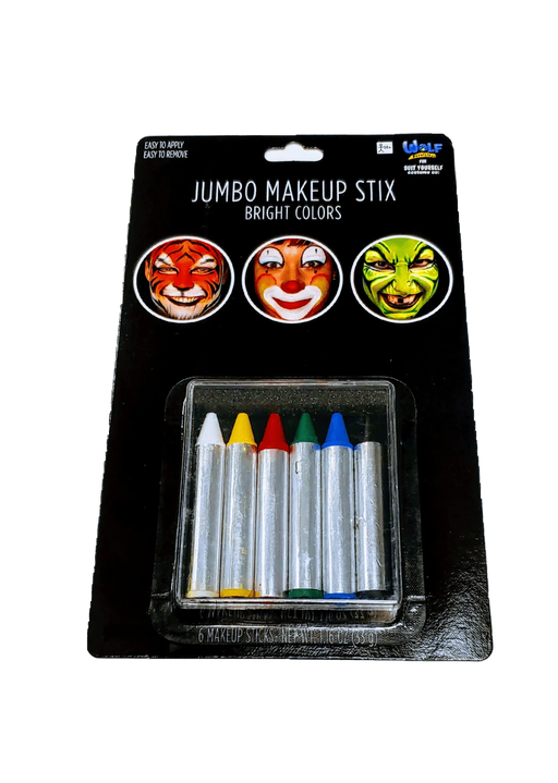 Jumbo Bright Colors Makeup Sticks | 6pcs - Zurchers