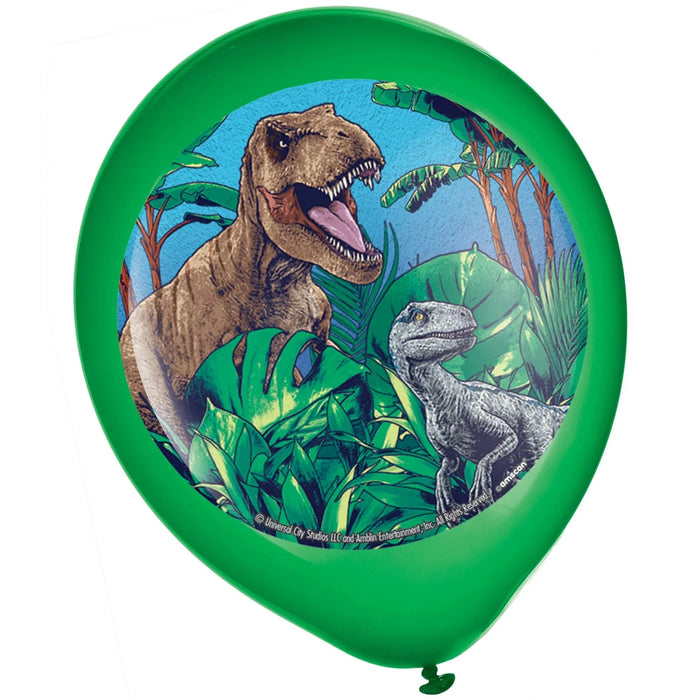 Jurassic World Into The Wild Latex Balloons 12" | 5ct - Zurchers