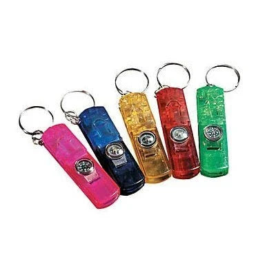 3 - in - 1 Whistle, Compass, and Light Key Chains | 12ct - Zurchers