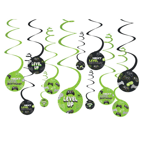 Level Up Spiral Decorations 5" | 12 ct - Zurchers