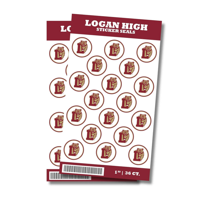 Logan High School Sticker Seal 1" | 36 ct - Zurchers