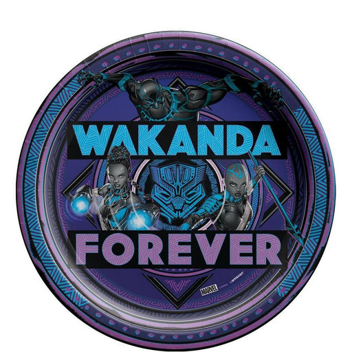 Marvel Black Panther Wakanda Forever Paper Plates 9" | 8ct - Zurchers