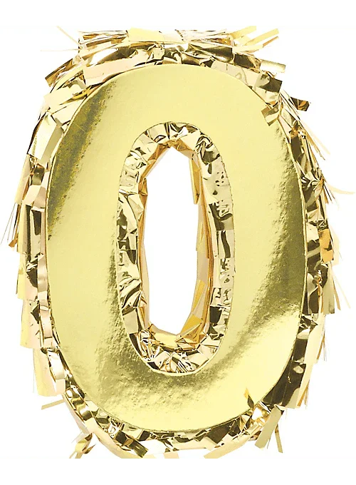 Metallic Gold Fringe Number Mini Piñata 6" | 1ct - Zurchers