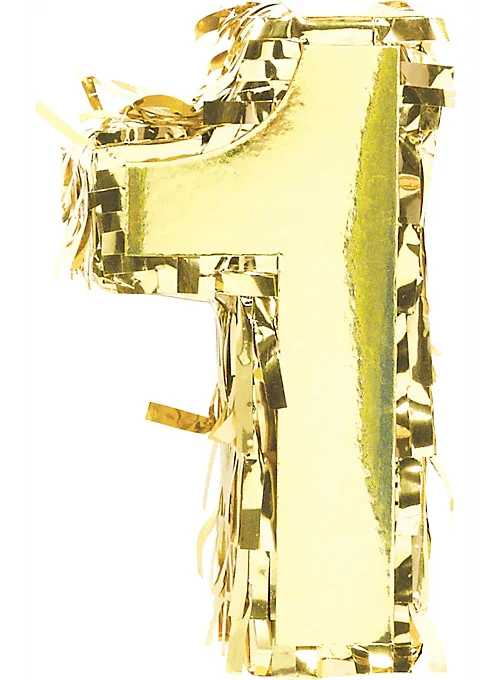 Metallic Gold Fringe Number Mini Piñata 6" | 1ct - Zurchers