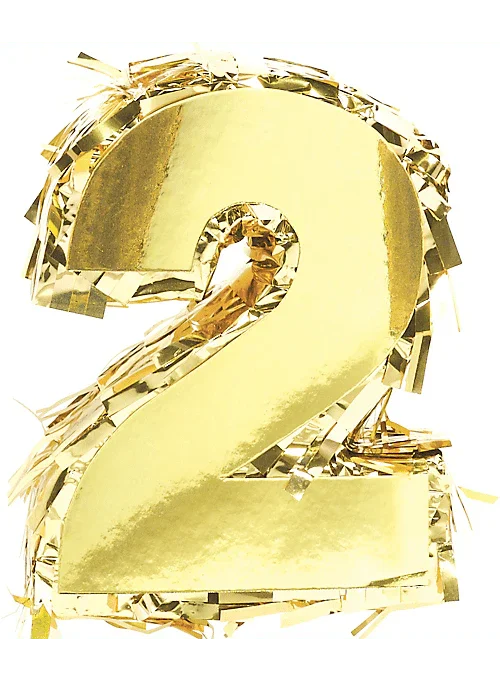 Metallic Gold Fringe Number Mini Piñata 6" | 1ct - Zurchers