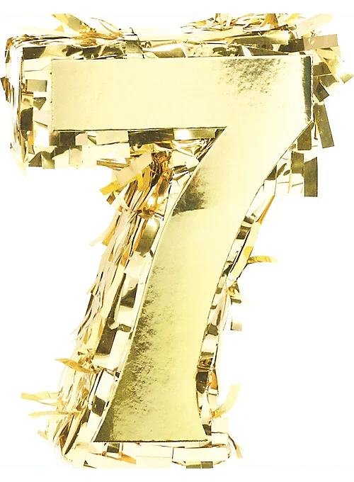 Metallic Gold Fringe Number Mini Piñata 6" | 1ct - Zurchers