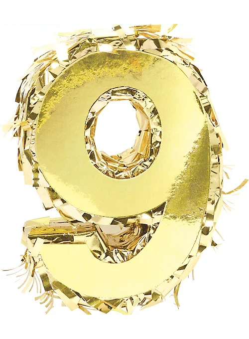 Metallic Gold Fringe Number Mini Piñata 6" | 1ct - Zurchers
