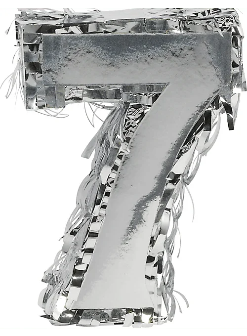 Metallic Silver Fringe Number Mini Piñata 6" | 1 ct - Zurchers