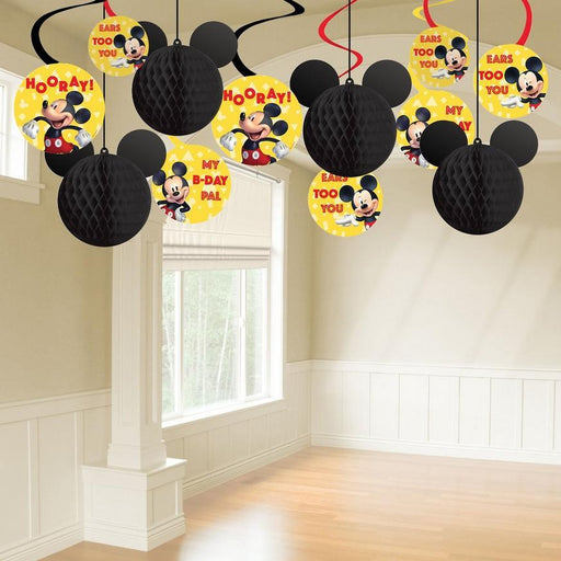 Mickey Mouse Forever Swirl and Honeycomb Decorations | 12 pcs - Zurchers