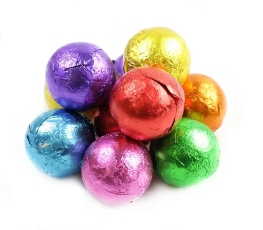 Milk Chocolate Assorted Colors Foil Balls 1.5lbs | 1ct - Zurchers
