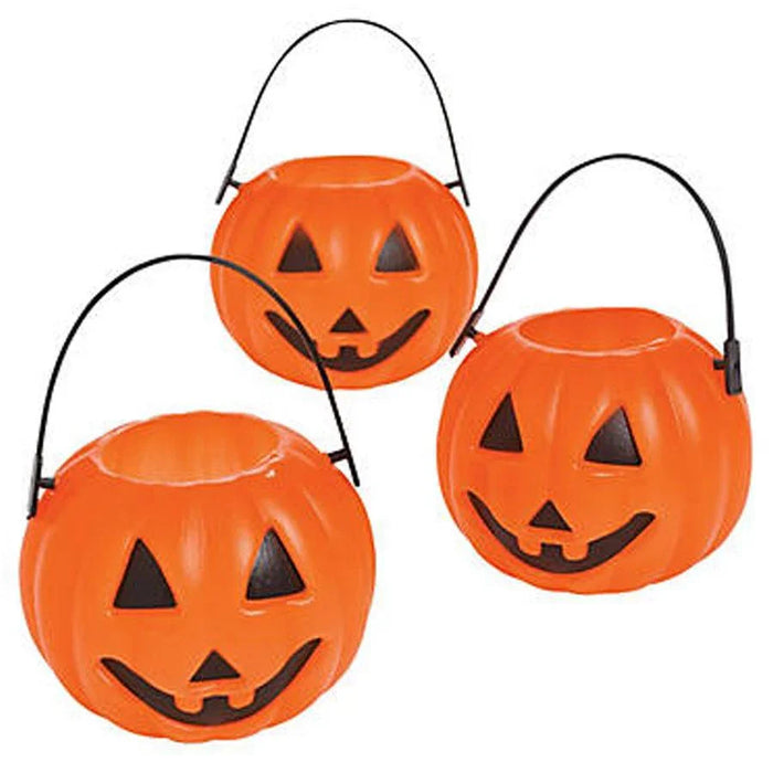 Mini Pumpkin Candy Pails 3" | 12 ct - Zurchers
