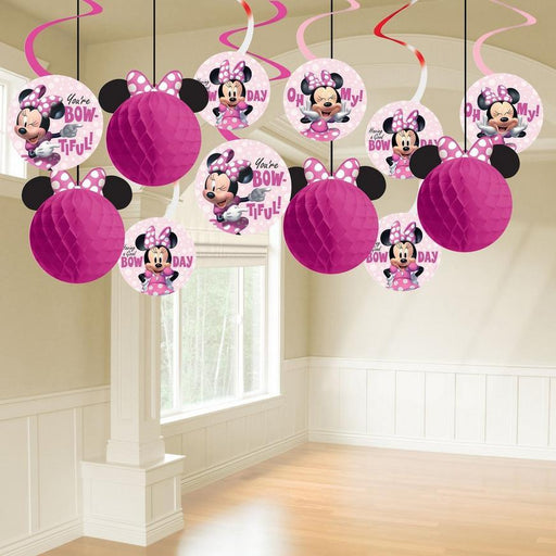 Minnie Mouse Forever Swirl and Honeycomb Decorations | 12pcs - Zurchers