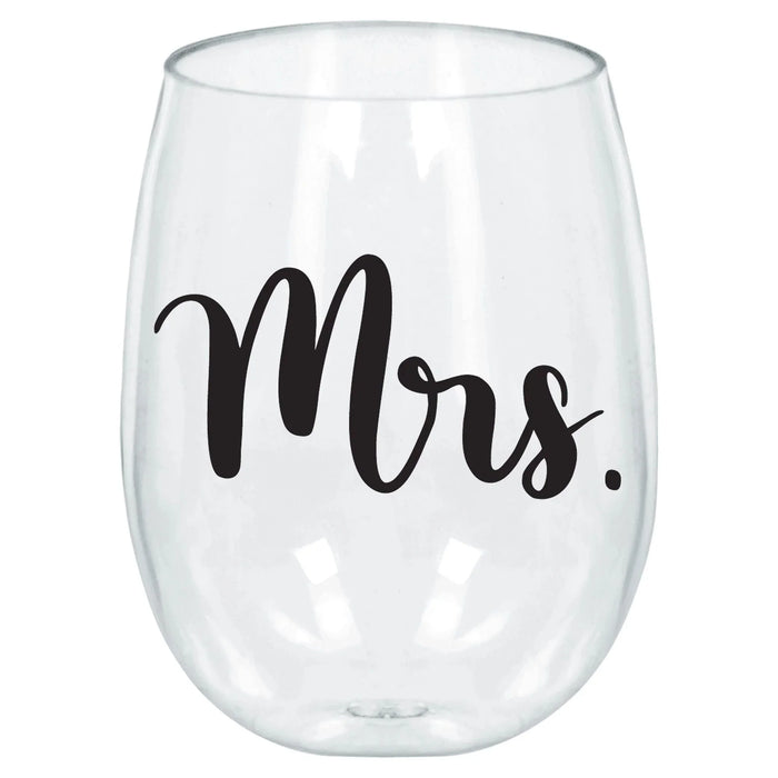 Mrs. Stemless Wine Glass | 1ct - Zurchers