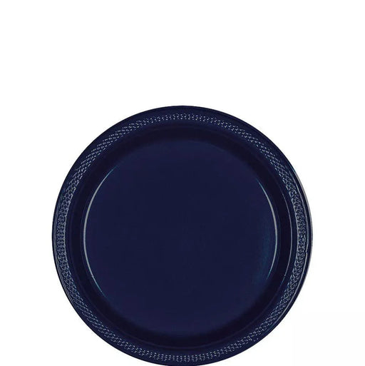 Navy Blue Plastic Dessert Plates 7" | 50ct - Zurchers
