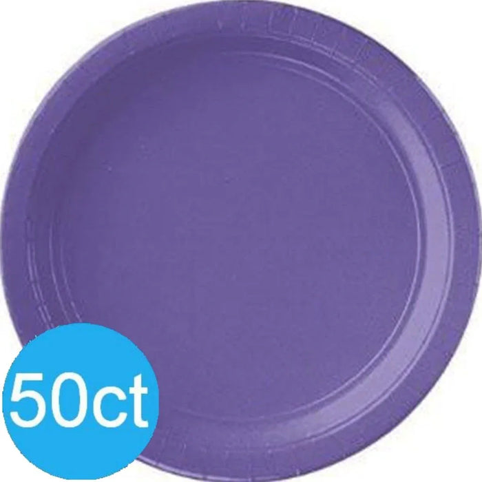 New Purple Dinner Paper Plates 10" | 50ct - Zurchers