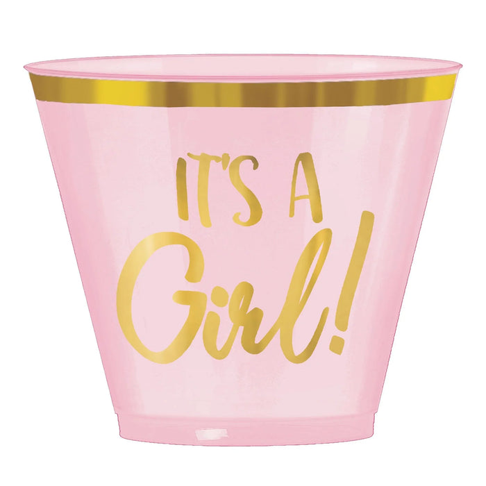 It's A Girl Plastic Tumblers, 9oz. | 30ct - Zurchers