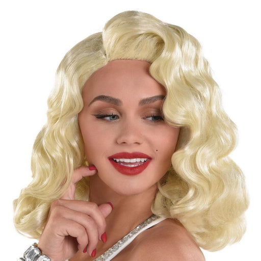 Old Hollywood Platinum Blond Finger Wave Wig, 14in | 1 ct - Zurchers