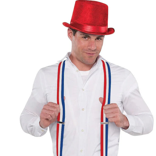 Patriotic Red, White, and Blue Suspenders | 1 ct - Zurchers