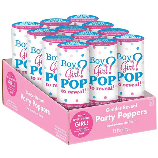 Pink Foil Confetti Poppers | 12 ct - Zurchers