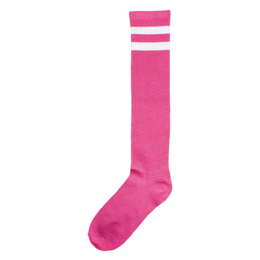 Pink w/White Stripes Knee Socks | 1pr - Zurchers