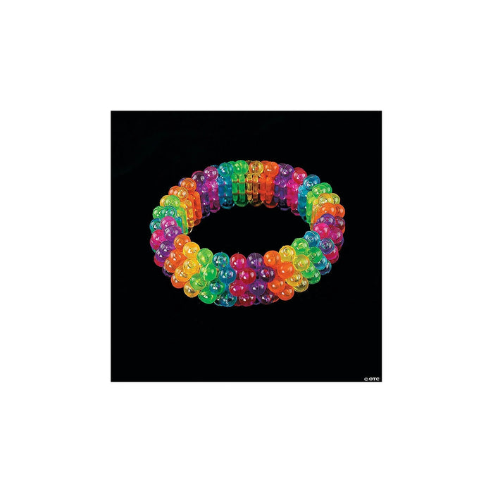 Plastic Beaded Rainbow Bracelets | 12ct - Zurchers