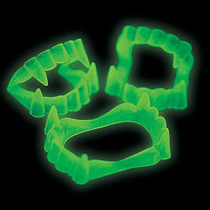 Plastic Glow - in - the - Dark Vampire Fangs | 72ct - Zurchers