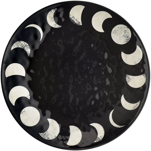 Halloween Classic Black & White Moon Phases Textured Melamine Platter, 14in | 1ct - Zurchers