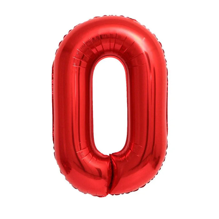 Red Jumbo Number Balloons 34" - Zurchers