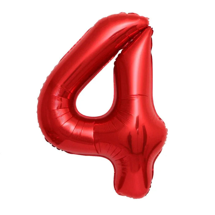 Red Jumbo Number Balloons 34" - Zurchers