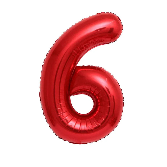 Red Jumbo Number Balloons 34" - Zurchers
