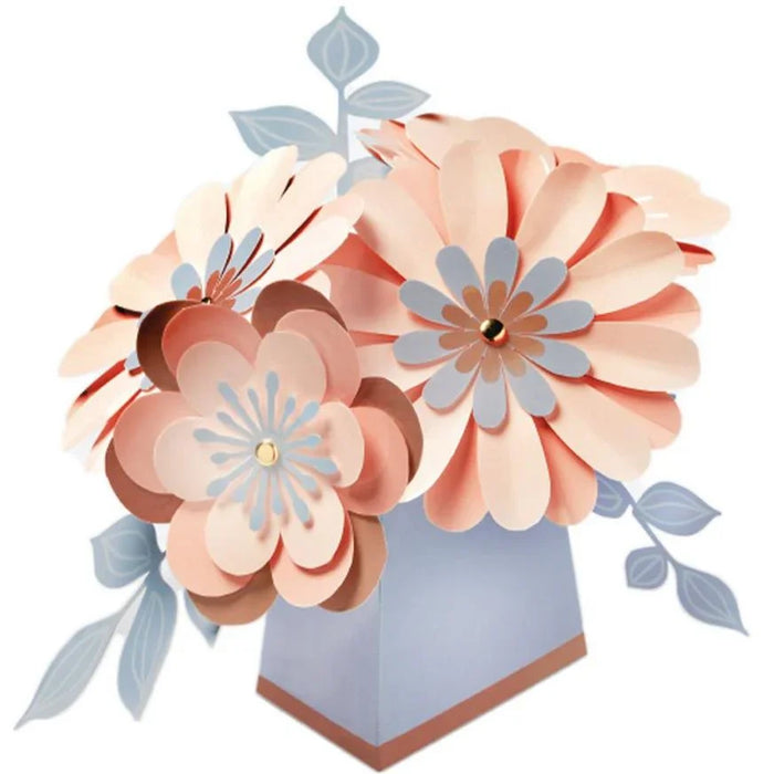 Rose Gold Floral Cardstock Centerpiece 7in | 1ct - Zurchers