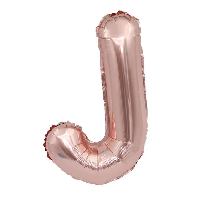 Air Filled Rose Gold Mylar Letter Balloon, 16" | 1 ct - Zurchers