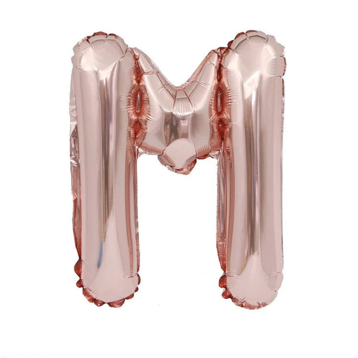 Air Filled Rose Gold Mylar Letter Balloon, 16" | 1 ct - Zurchers