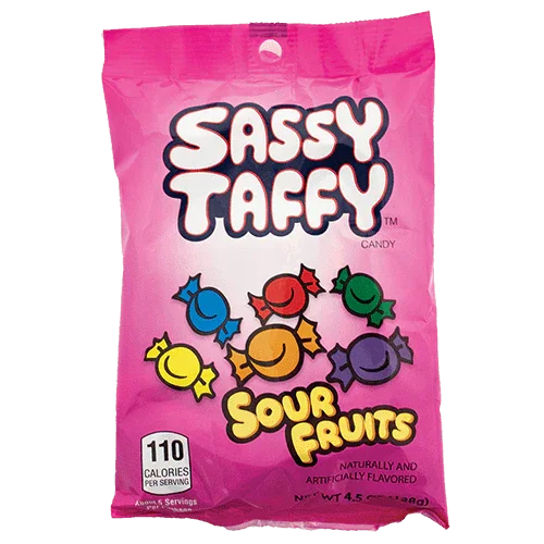 Sassy Sour Fruits Salt Water Taffy 4.5oz | 1 ct - Zurchers
