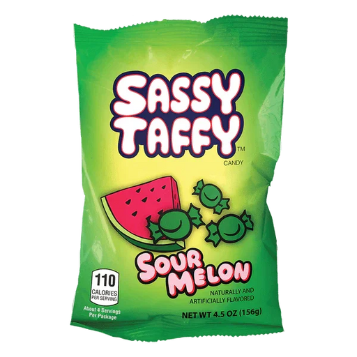 Sassy Sour Watermelon Salt Water Taffy 4.5oz | 1 ct - Zurchers
