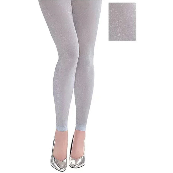 Silver Footless Tights Adult | 1pr - Zurchers