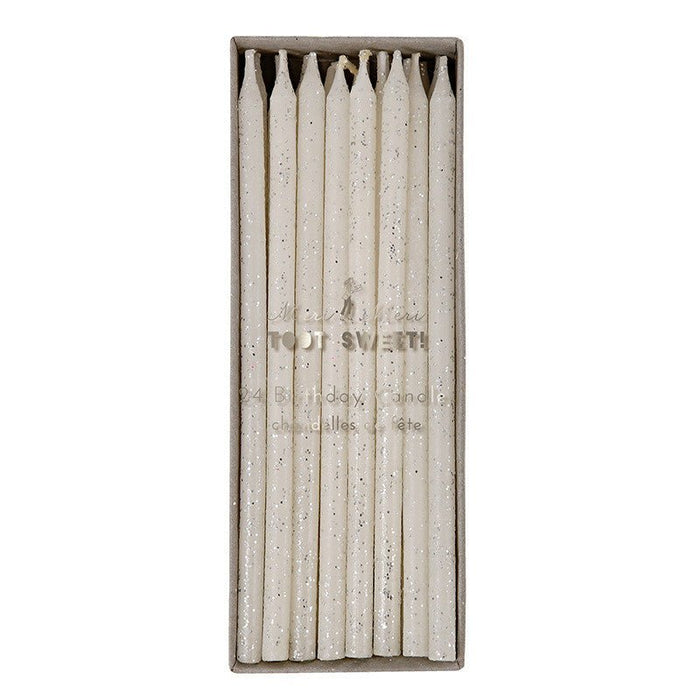Silver Glitter Candles | 24 ct - Zurchers