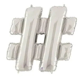 Silver Jumbo Number Balloons 34" - Zurchers