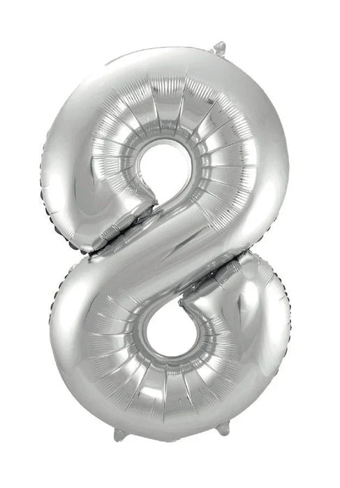 Silver Jumbo Number Balloons 34" - Zurchers