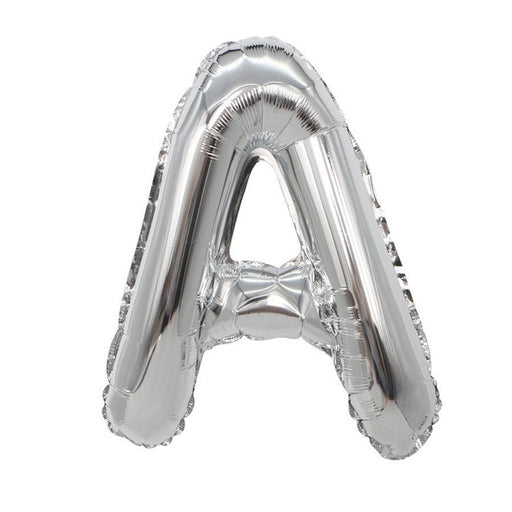 Air Filled Silver Mylar Letter Balloon, 16" | 1 ct - Zurchers