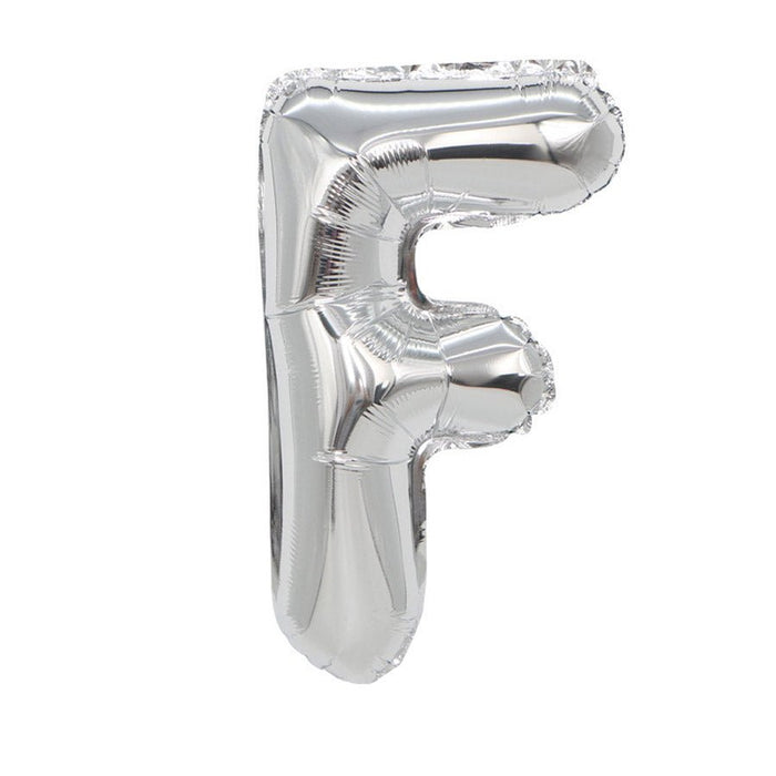 Air Filled Silver Mylar Letter Balloon, 16" | 1 ct - Zurchers