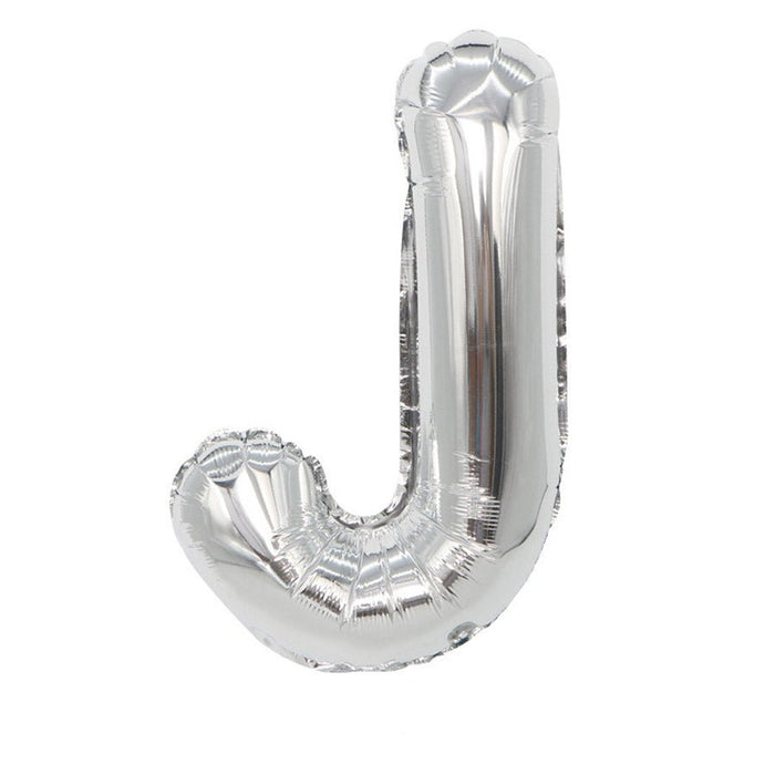 Air Filled Silver Mylar Letter Balloon, 16" | 1 ct - Zurchers