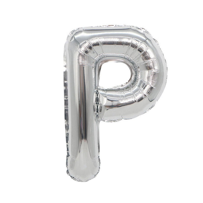 Air Filled Silver Mylar Letter Balloon, 16" | 1 ct - Zurchers