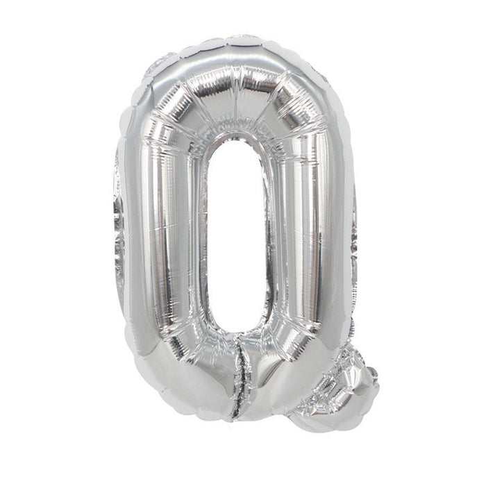 Air Filled Silver Mylar Letter Balloon, 16" | 1 ct - Zurchers