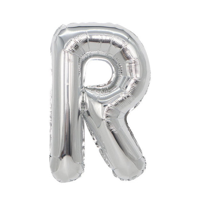 Air Filled Silver Mylar Letter Balloon, 16" | 1 ct - Zurchers