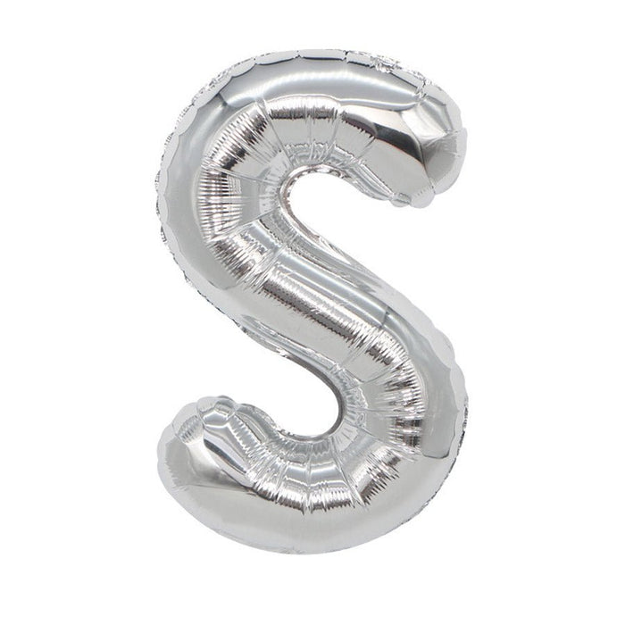 Air Filled Silver Mylar Letter Balloon, 16" | 1 ct - Zurchers