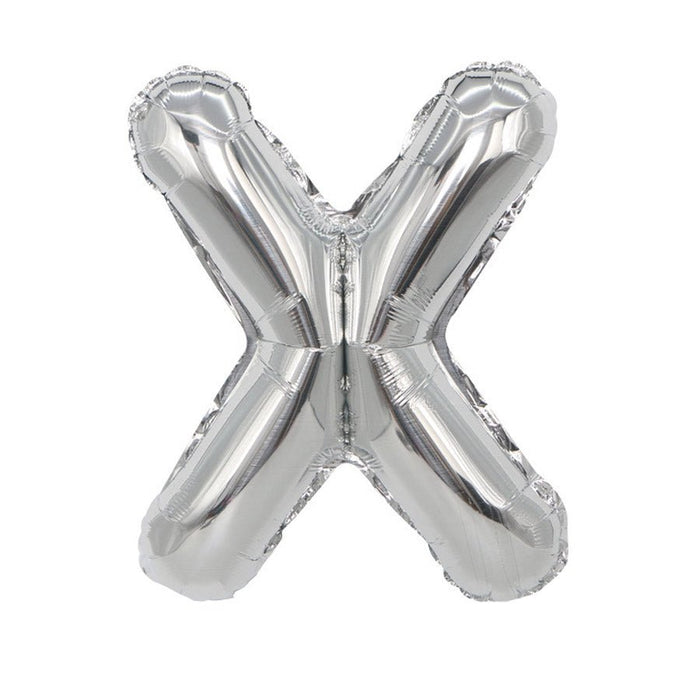 Air Filled Silver Mylar Letter Balloon, 16" | 1 ct - Zurchers