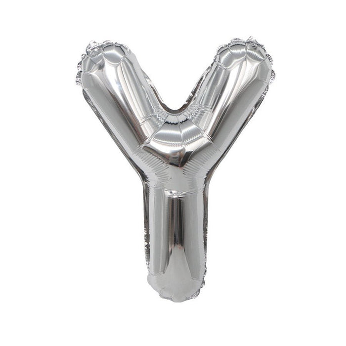 Air Filled Silver Mylar Letter Balloon, 16" | 1 ct - Zurchers