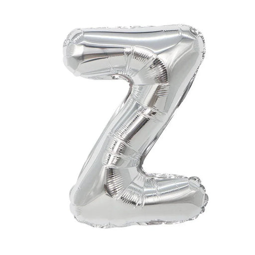 Silver Mylar ''Z'' Letter Balloon, 16" | 1 ct - Zurchers