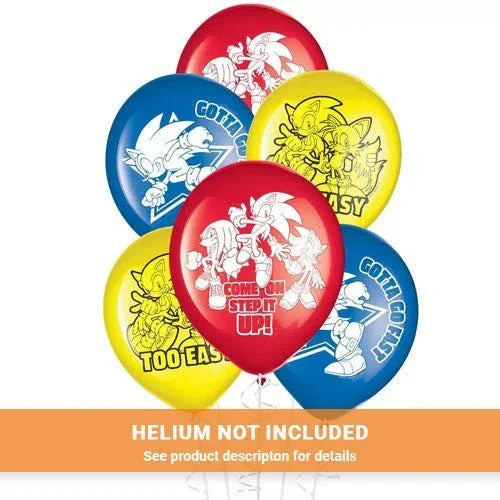 Sonic Flat Latex Balloons 12" | 6ct - Zurchers